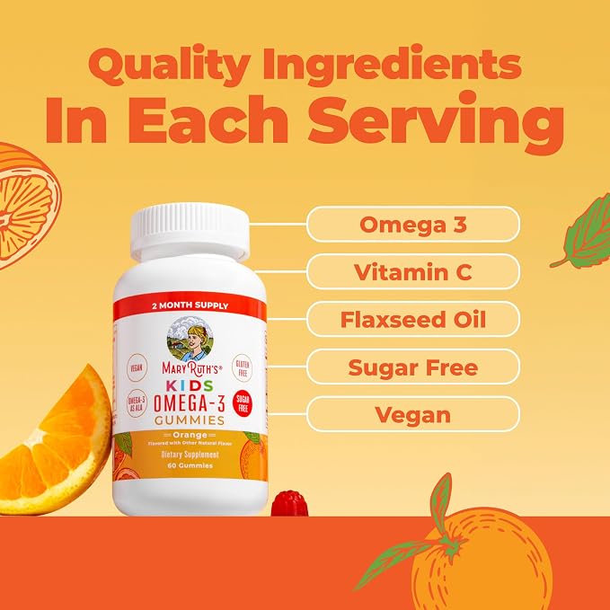 Mary Ruth\'s Kids, Omega-3 Vegano Para Niños (60 Gomitas)